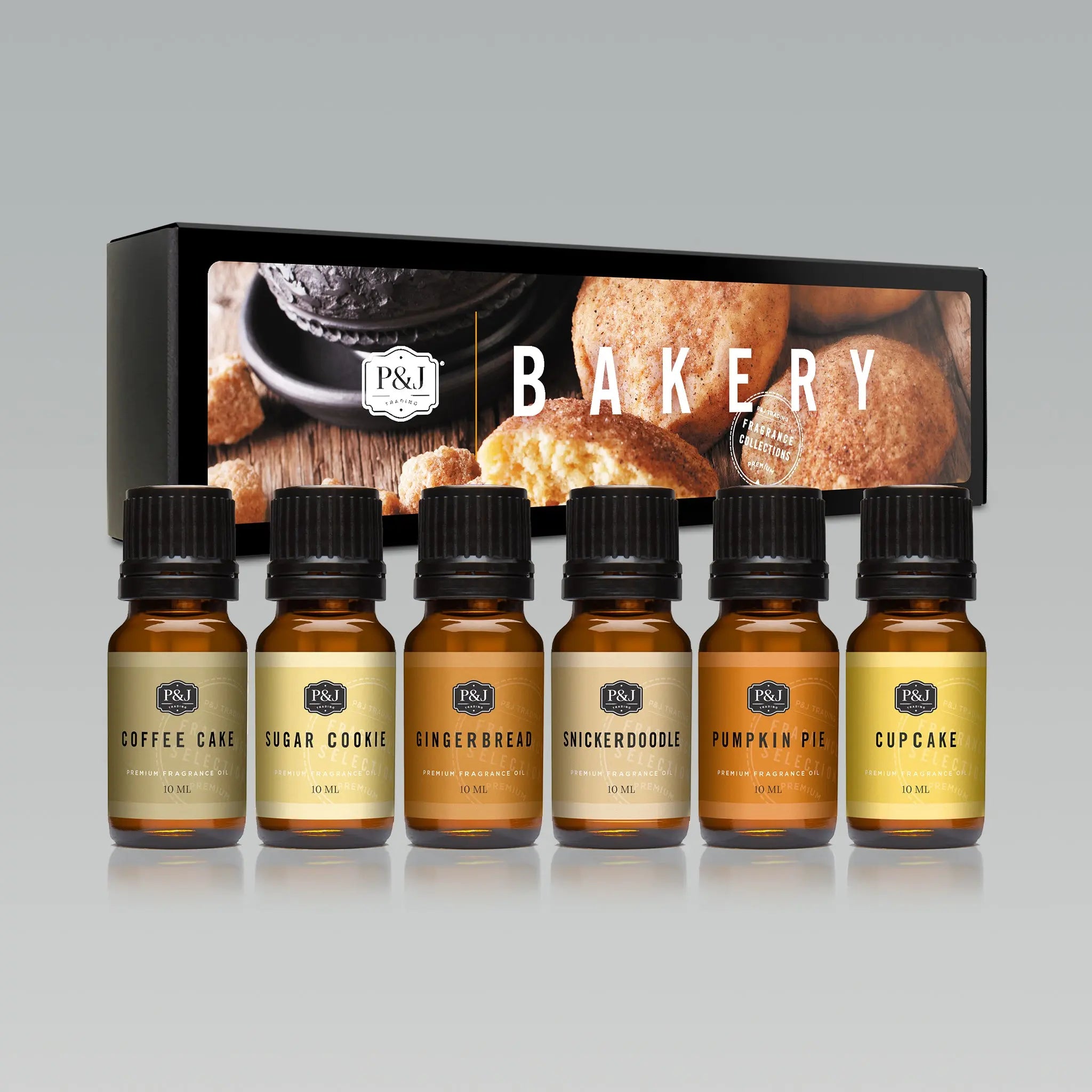 P&J Fragrance Oil Bakery Set | Pumpkin Pie, Cupcake, Sugar Cookies, Coffee  Cake, Snickerdoodle, and Gingerbread Candle Scents for Candle Making