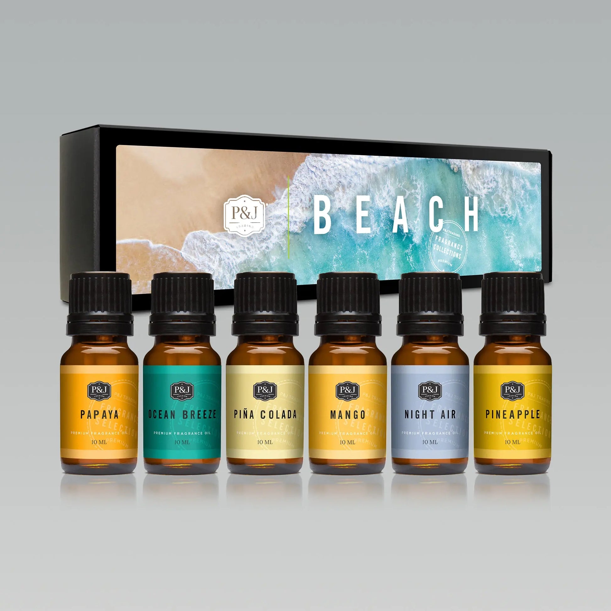 Beach Set of 6 Fragrance Oils 10ml