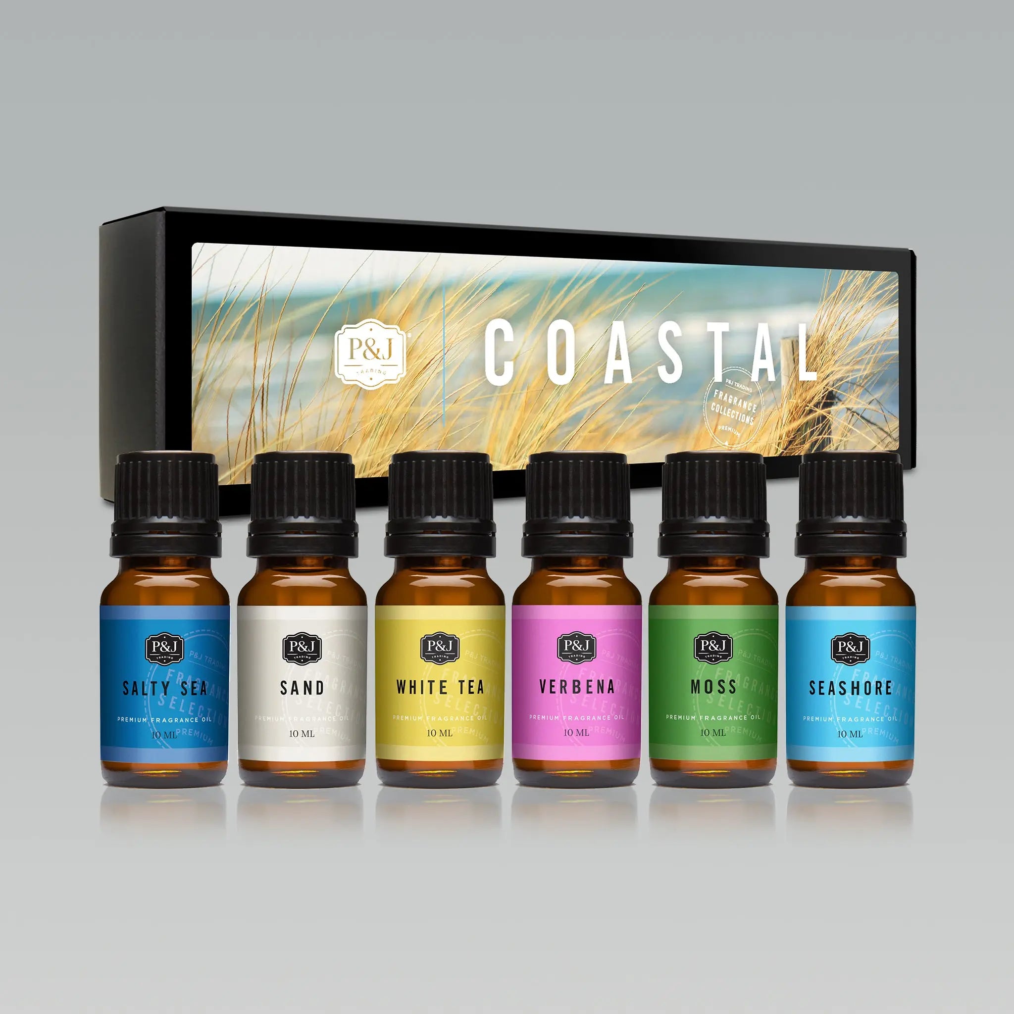 Coastal Set of 6 Fragrance Oils 10ml P&J Trading