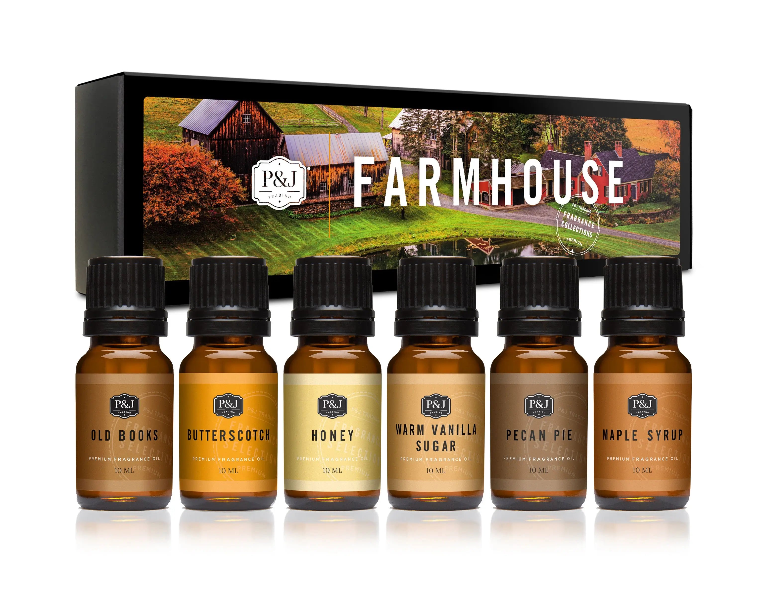 Farmhouse Set of 6 Fragrance Oils 10ml P&J Trading