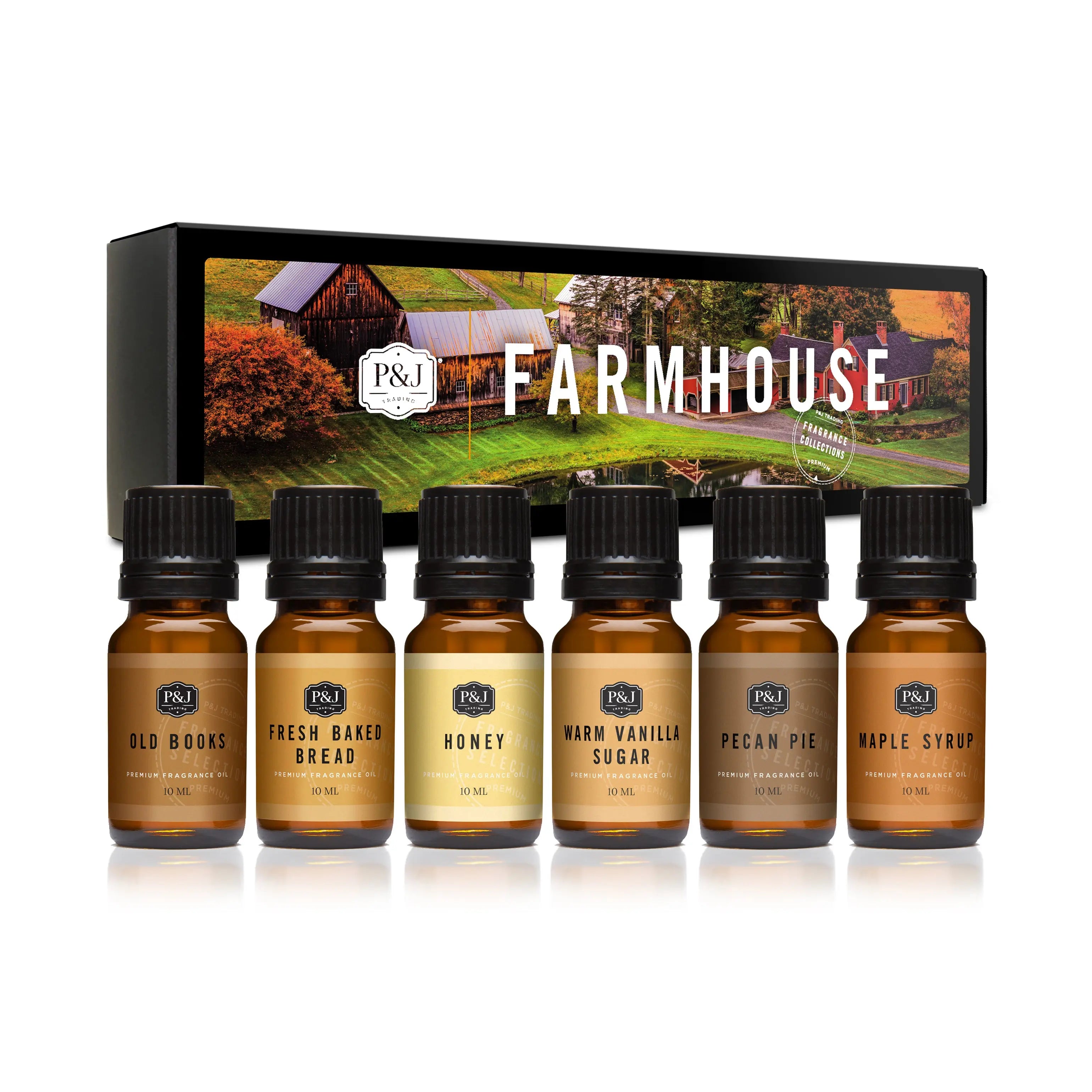 Farmhouse Set of 6 Fragrance Oils 10ml P&J Trading