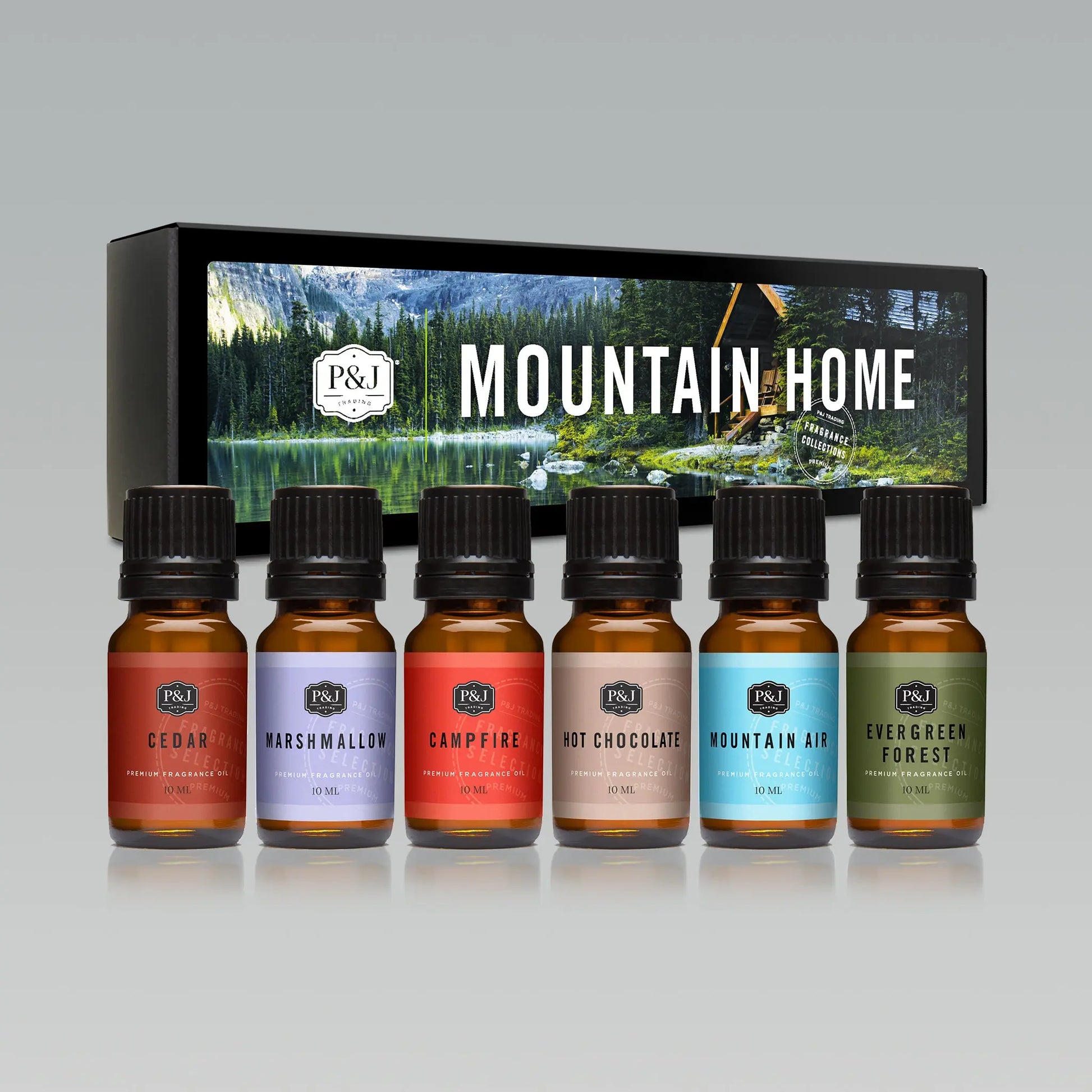 Mountain Home Set of 6 Fragrance Oils 10ml P&J Trading
