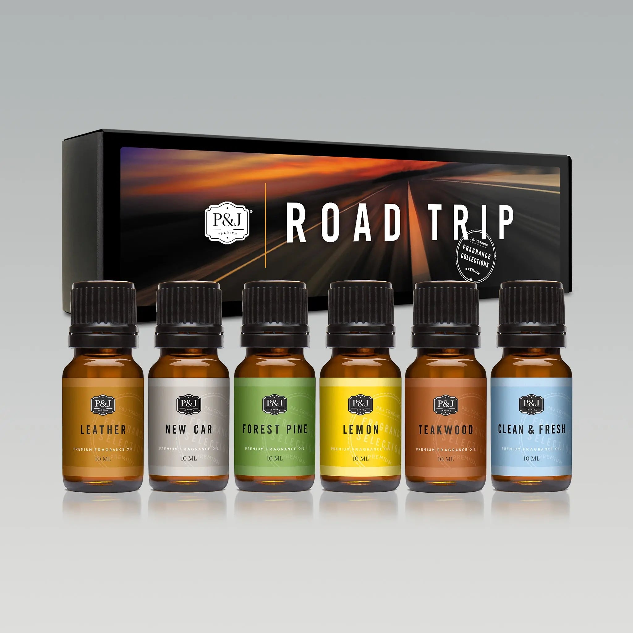 Road Trip Set of 6 Fragrance Oils 10ml P&J Trading