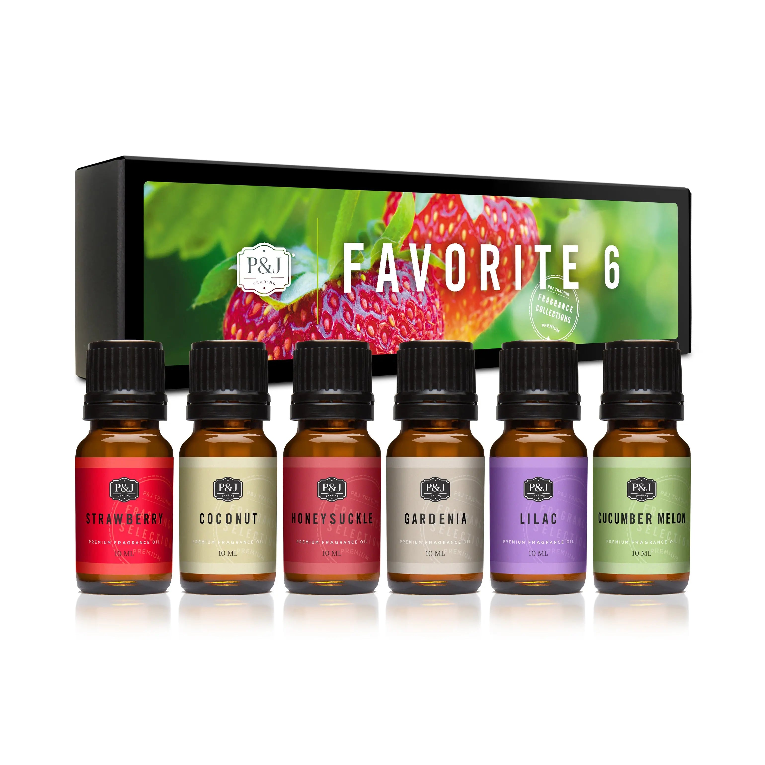 Favorites Set of 6 Fragrance Oils 10ml P&J Trading