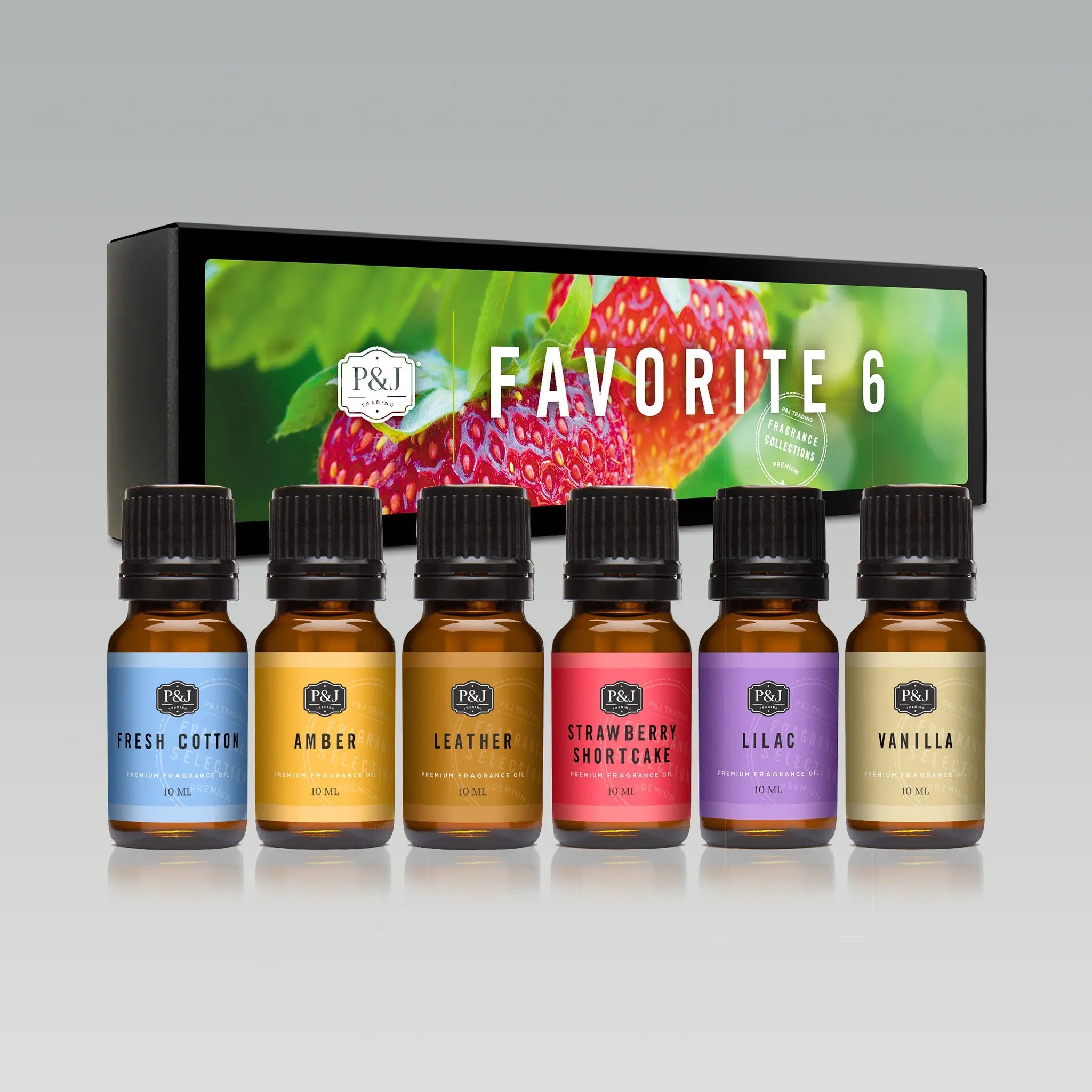 Favorites Set of 6 Fragrance Oils 10ml P&J Trading