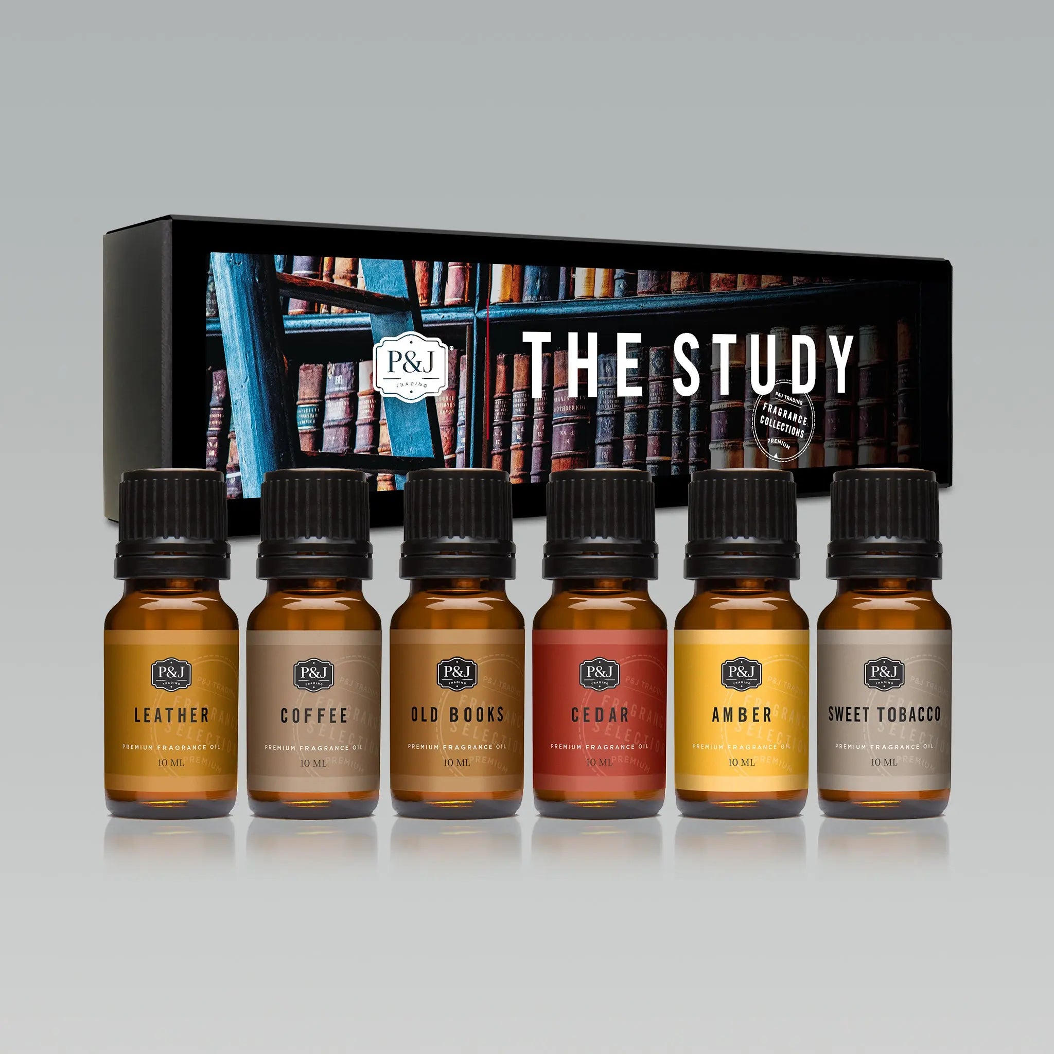 The Study Set of 6 Fragrance Oils 10ml P&J Trading