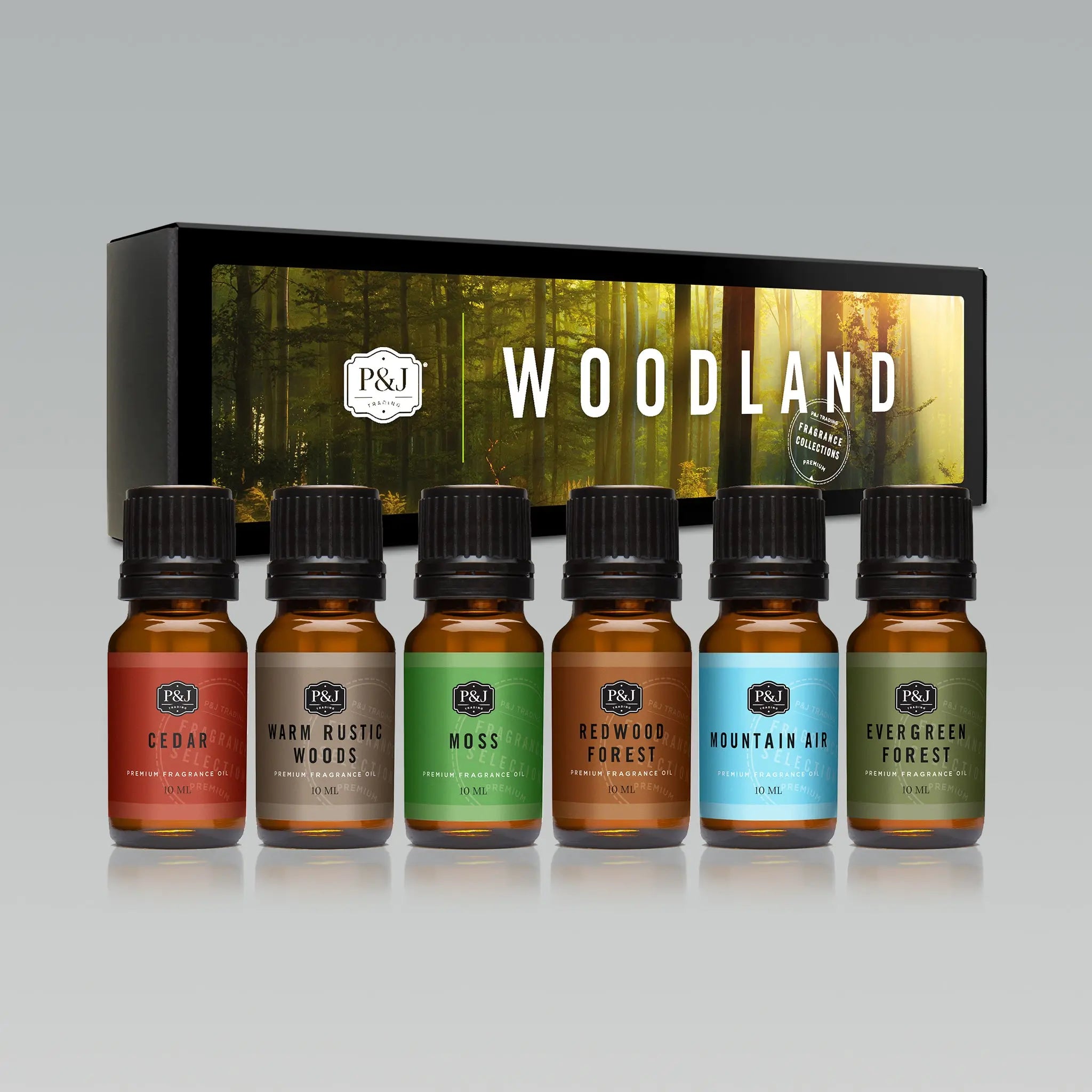 Woodland Set of 6 Fragrance Oils 10ml P&J Trading
