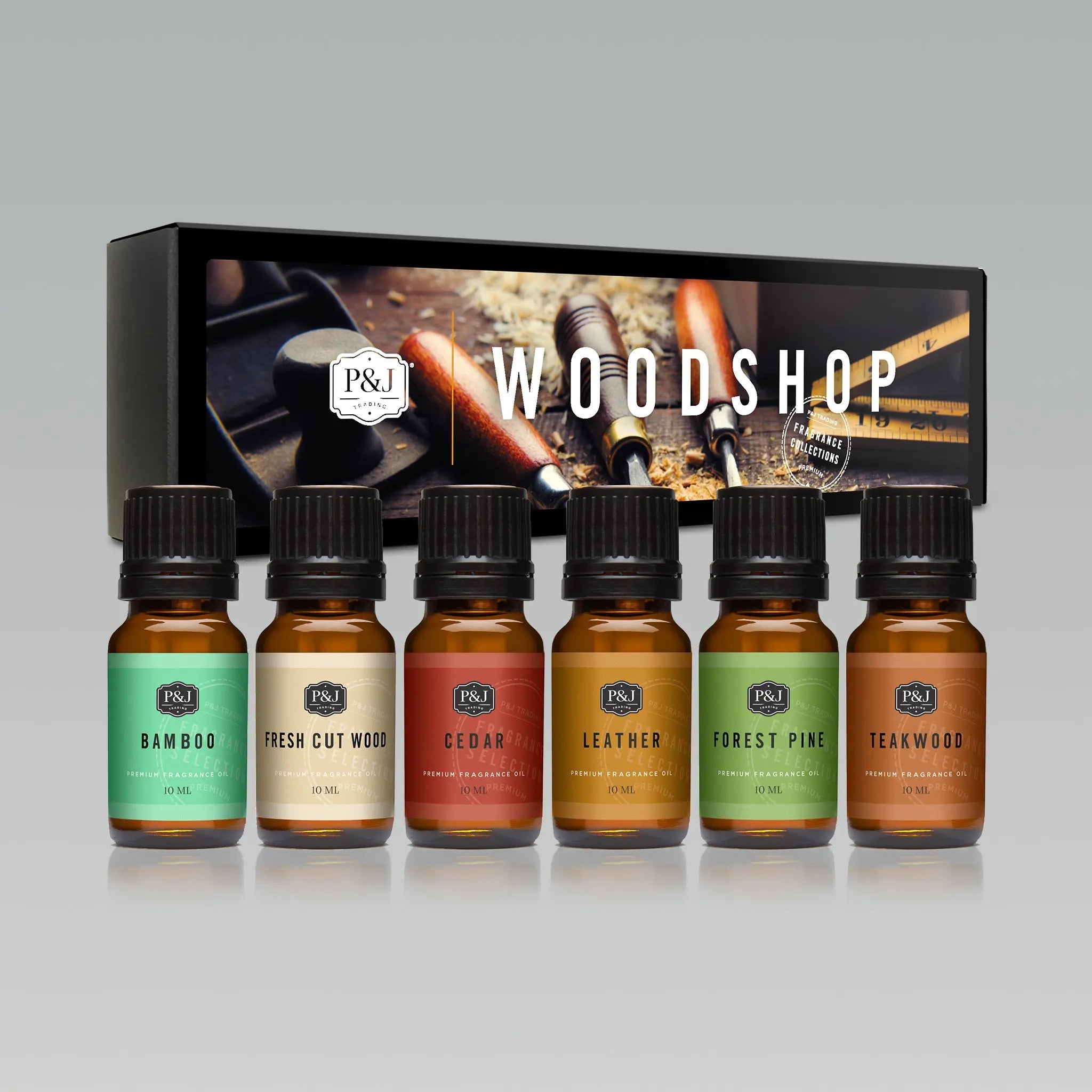 Woodshop Set of 6 Fragrance Oils 10ml